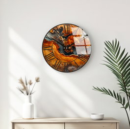 Wallity Reloj de Pared Decorativo de Cristal Multicolor 40 cm